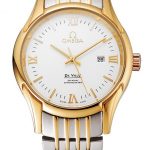 Omega De Ville White Dial Gold Case Two Tone Bracelet 1453785