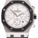 Swiss Audemars Piguet Royal Oak Chronograph White Dial Stainless Steel Case Black Rubber Strap  622865