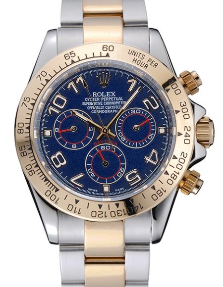 Rolex Cosmograph Daytona Blue Dial Two Tone Stainless Steel Bracelet 1454246
