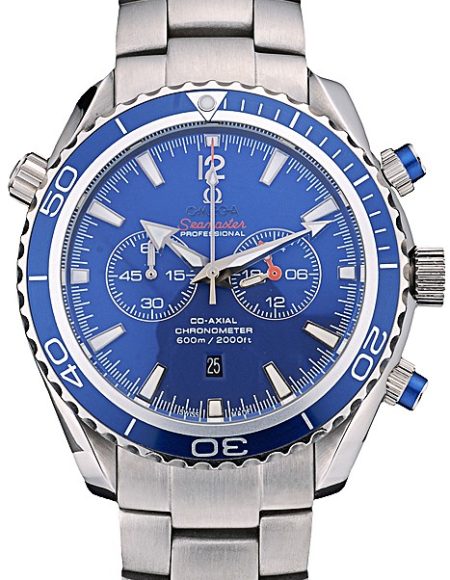 Omega Seamaster Planet Ocean Blue Bezel Blue Dial Stainless Steel Strap 80239