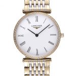 Longines La Grande Classique Two Tone Band White Dial Diamond Bezel Homme  622103