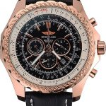 Breitling Bentley Motors Speed Gold Case Black Dial Black Leather Bracelet 622232