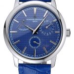 Vacheron Constantin Patrimony Power Reserve Blue Dial Silver Case Blue Leather Bracelet  1454263