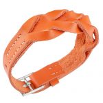 Hermes Hippique Silver Hardware Bracelet Orange