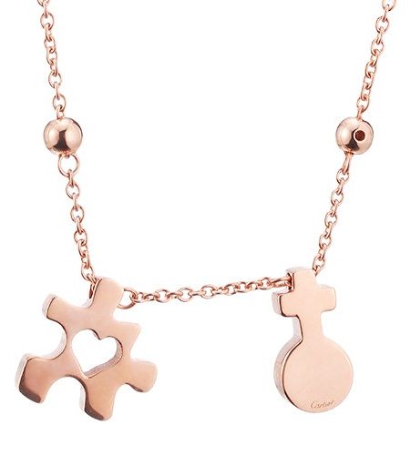 Cartier Puzzle Piece Rose Gold Necklace