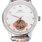 IWC Portugieser Tourbillon White Dial Stainless Steel Case Two Tone Steel Rose Gold Bracelet