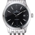 Jaeger LeCoultre Master Black Dial Stainless Steel Bezel Stainless Steel Band  622093