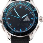 Omega Speedmaster Skywalker X-33 Black Dial Blue On Black Bezel Stainless Steel Black Rubber Strap