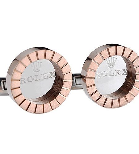 Rolex Replica Business Rose Gold Cufflinks 700780
