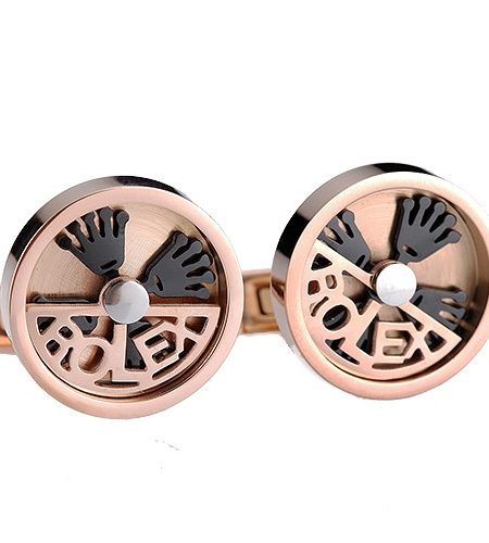 Rolex Design Logo Rose Gold Cufflinks 700775