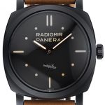 Panerai Radiomir 1940 3 Days Ceramica Black Dial Brown Leather Bracelet 1454229