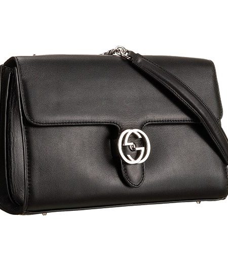 Gucci Interlocking Medium Shoulder Bag Black