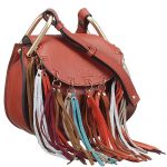 Chloe Hudson Fringe-Trim Red Leather Bag 18927062