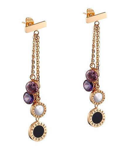Bvlgari B.Zero1 & Gems Long Gold Earrings 700533