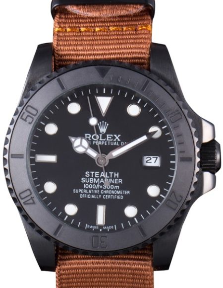 Rolex Submariner STEALTH MK IV Brown Fabric Band rl426 621388