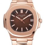 Swiss Patek Philippe Nautilus Dark Brown Dial Stainless Steel Bracelet 1453949