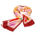 Fendi Logo Monster Yellow Pink Scarf 621719