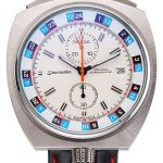 Omega Seamaster Bullhead White Dial Stainless Steel Case Black Leather Strap  622825