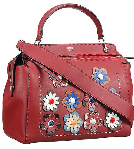Fendi Flowerland Dotcom Dark Red Bag 18927085