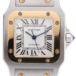 Swiss Cartier Santos De Cartier Galbeee Yellow Gold and Steel Case Steel Bracelet Small  622644