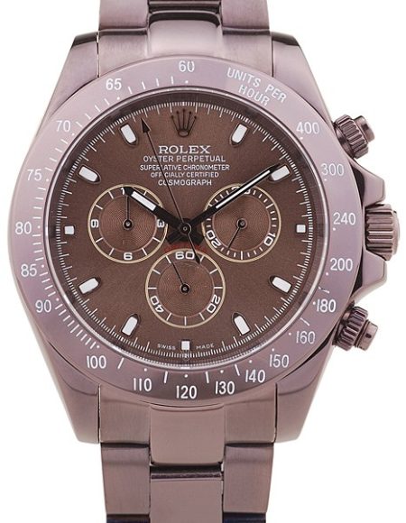Rolex Daytona Copper Stainless Steel Bezel Brown Dial 7477