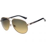 Gucci Aviator Gold Frame Black Temples Sunglasses 308488