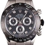 Rolex Daytona Stainless Steel Black Enameled Black Dial