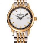 Patek Philippe Calatrava Ladies White Dial Yellow Gold Case Two Tone Bracelet 1453828