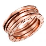 Bvlgari B.Zero1 3-Band Diamonds Rose Gold Ring 700576