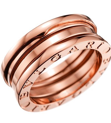 Bvlgari B.Zero1 3-Band Diamonds Rose Gold Ring 700576