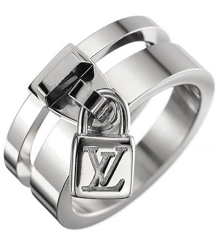 Louis Vuitton Lockit Silver Ring 700691