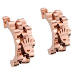Rolex Replica Crown Logo Rose Gold Plated Earrings  700770