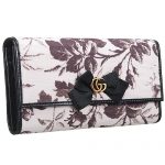 Gucci Brown Flower Print Canvas Continental Wallet 18927228