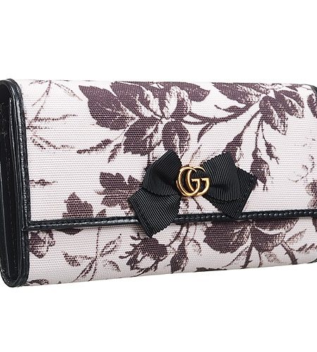 Gucci Brown Flower Print Canvas Continental Wallet 18927228