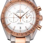 Omega Speedmaster White Dial Gold Bezel Stainless Steel Case Two Tone Bracelet  622803