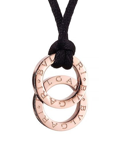 Bvlgari Double Logo Rose Gold Necklace 700673