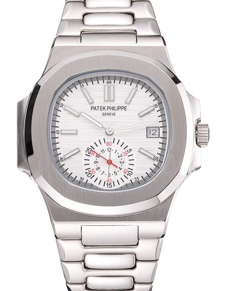 Patek Philippe Nautilus White Dial Stainless Steel Case And Bracelet