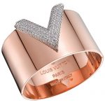 Louis Vuitton Essential V Strass Cuff Rose Gold Bracelet  700725
