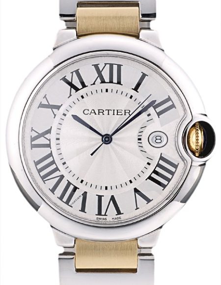 Cartier Ballon Bleu 42mm White Dial Stainless Steel Case Two Tone Gold Bracelet