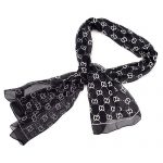 Gucci GG Logo Print Scarf Black 621823