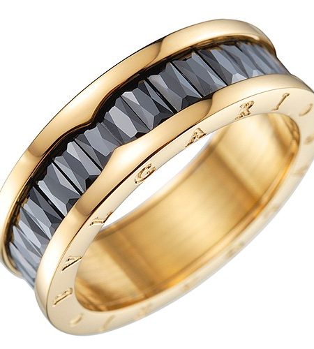 Bvlgari B. ZERO 1 Black Amethyst Gold Ring 700757