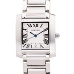 Cartier Tank Francaise 29mm White Dial Stainless Steel Case And Bracelet