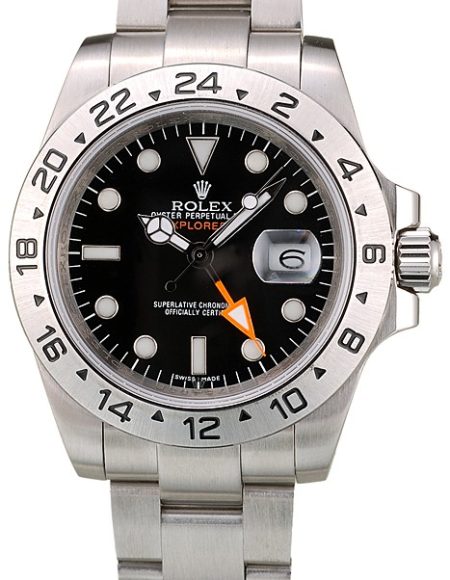 Rolex Explorer Stainless Steel Bezel Black Dial Watch