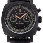 Swiss Panerai Radiomir 1940 Chronograph Black Dial Black Ionized Case Black Leather Strap