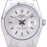 Rolex Datejust Silver Dial Ribbed Bezel 7457