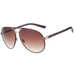 Gucci Specialized Fit Aviator Dark Red Temples Sunglasses 308475