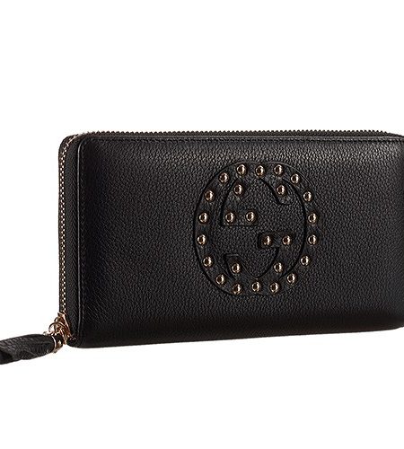 Gucci Soho Disco Studded Wallet Black