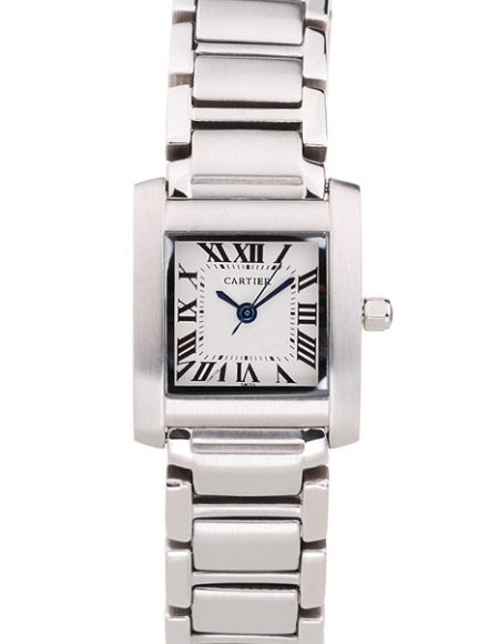 Cartier Tank Francaise 20mm White Dial Stainless Steel Case And Bracelet