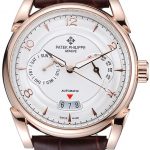 Patek Philippe Complications Chronograph White Dial Gold Case Brown Leather Bracelet  1454236