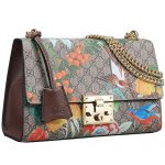Gucci Tian Padlock Shoulder Bag With Brown Leather Trim 18927105
